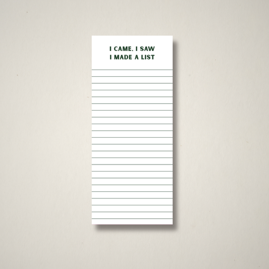 I Came, I Saw, I Made a List – Neutral Edition - To Do List Pad