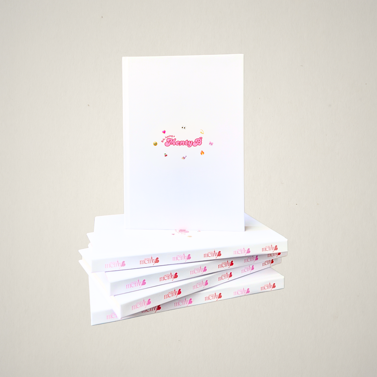 BRB, having a MentyB – Hardcover Blank Notebook