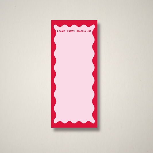 I Came, I Saw, I Made a List – To-Do List Pad
