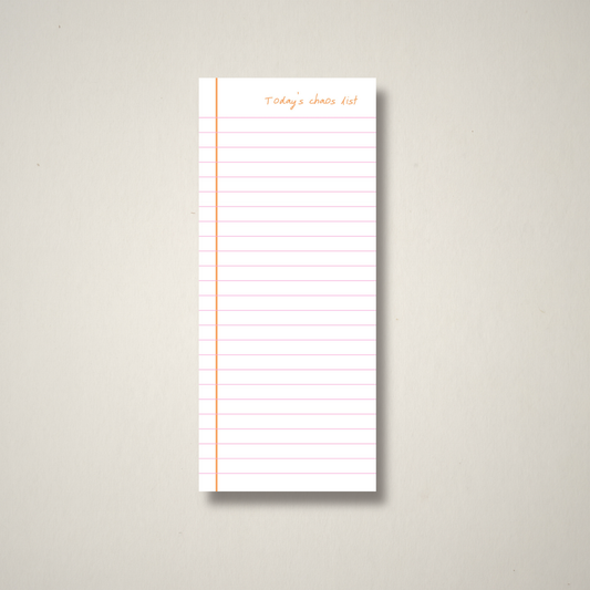 Today's Chaos List – To-Do List Pad